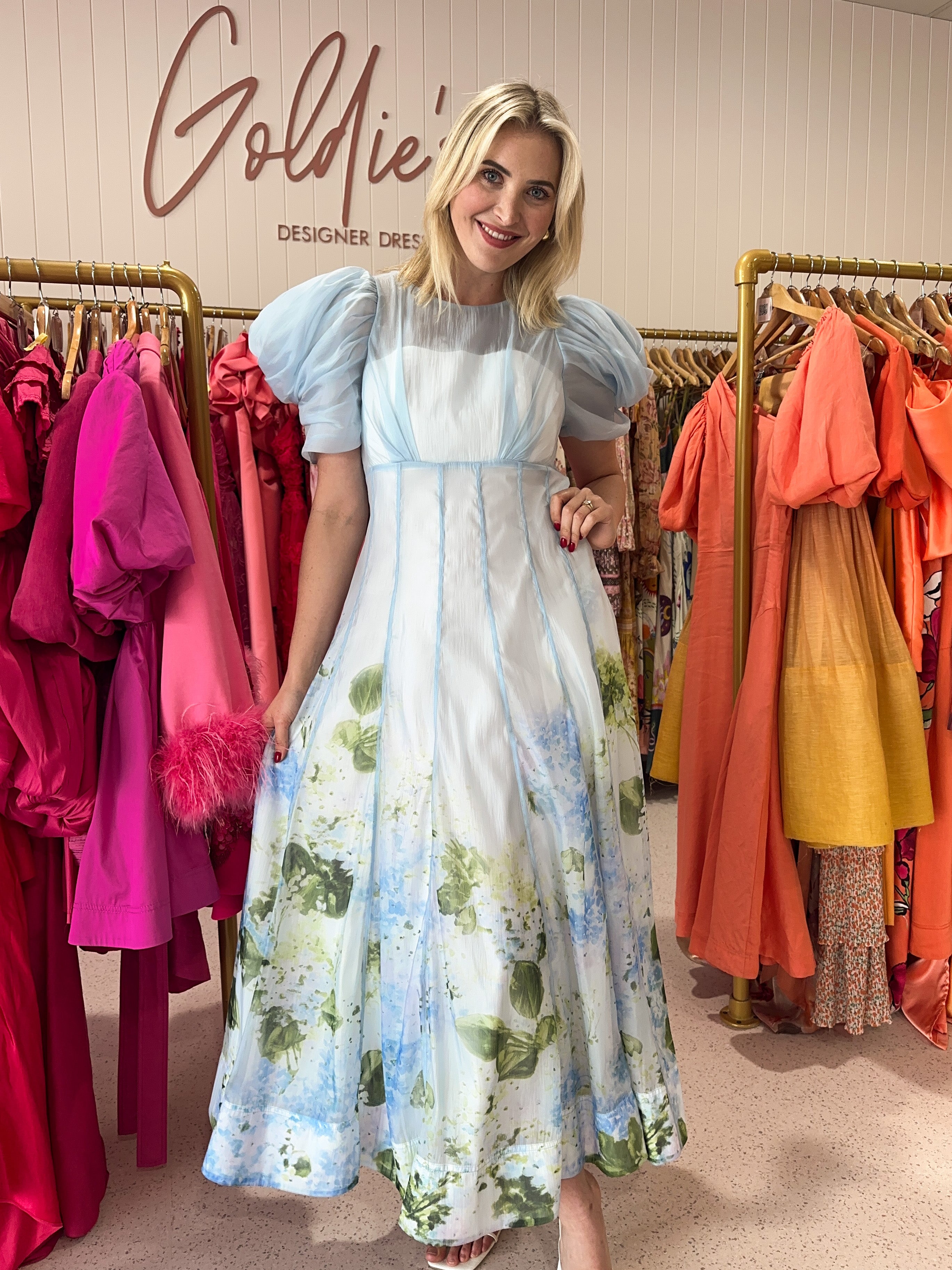 aje clementine midi dress Clementine Midi Dress-WILDFLOWERS / 6