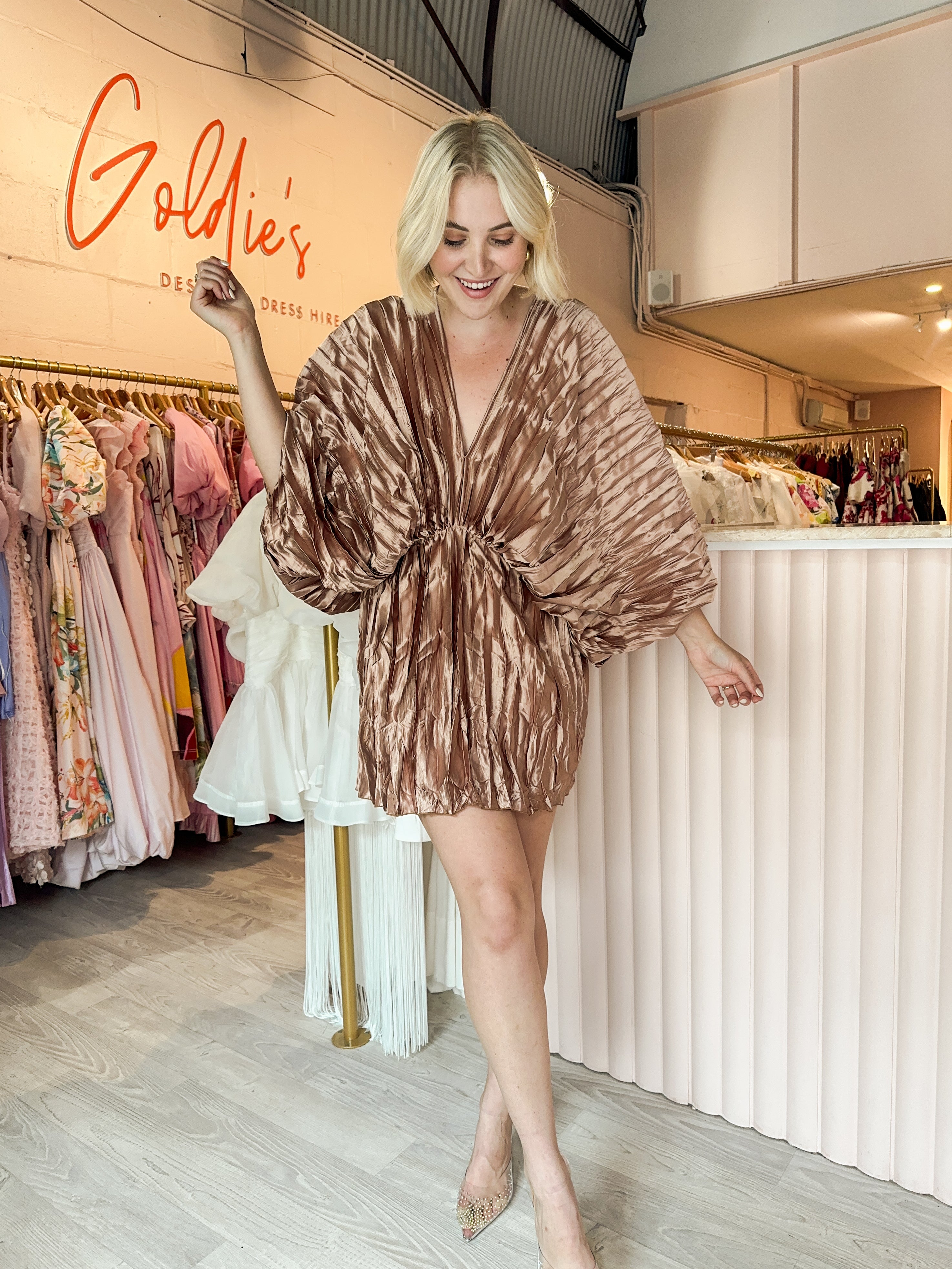lidee gold dress - De Luxe Mini Sand (Size 14) – Goldie's Summer fashion 15 best maxi and Waist Size:58 Do not leave folded