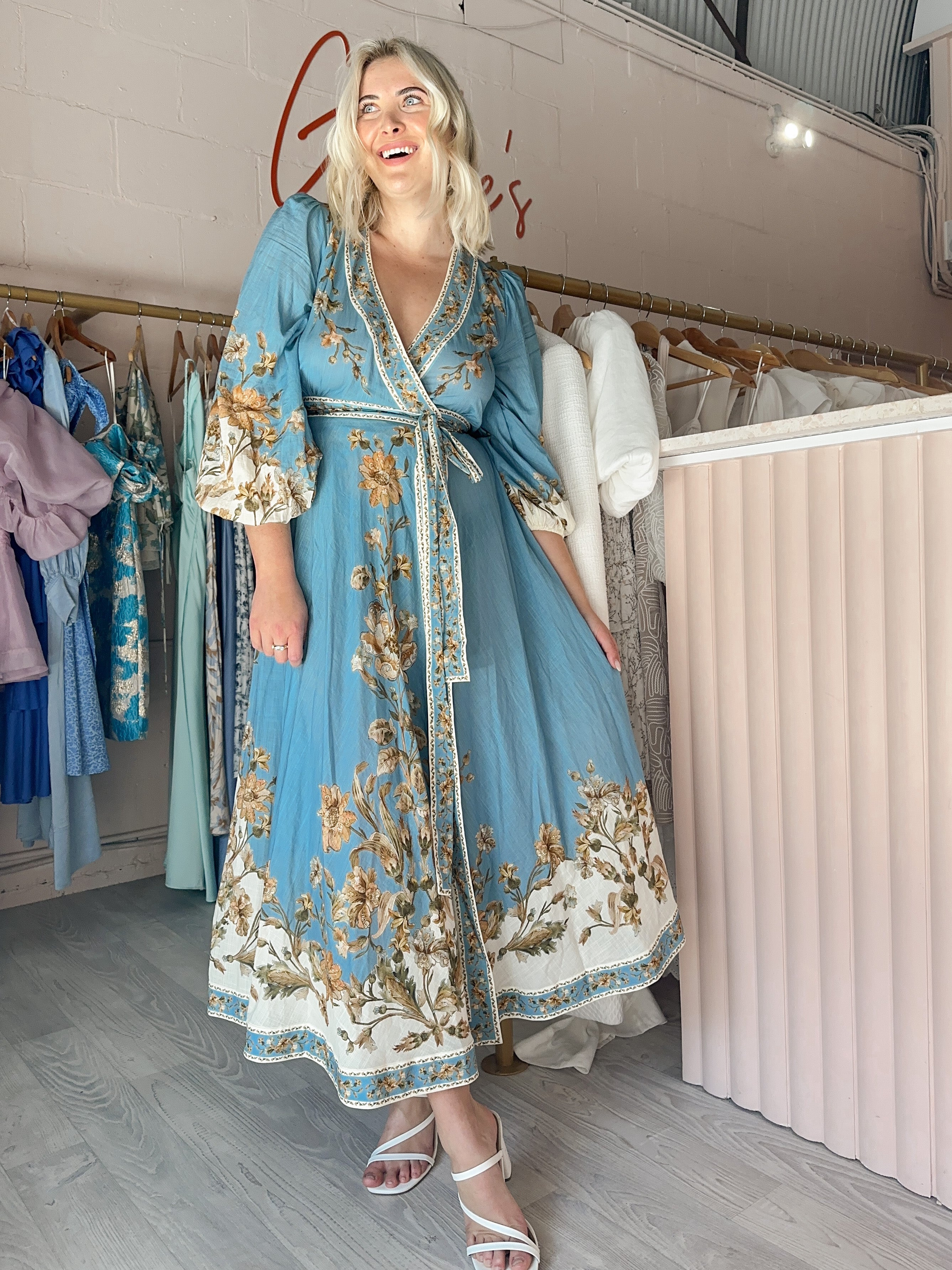 Zimmermann - Chintz Wrap Midi Dress (Size 12) – Goldie's Zimmermann - Chintz Wrap Midi Dress (Size 12) – Goldie's