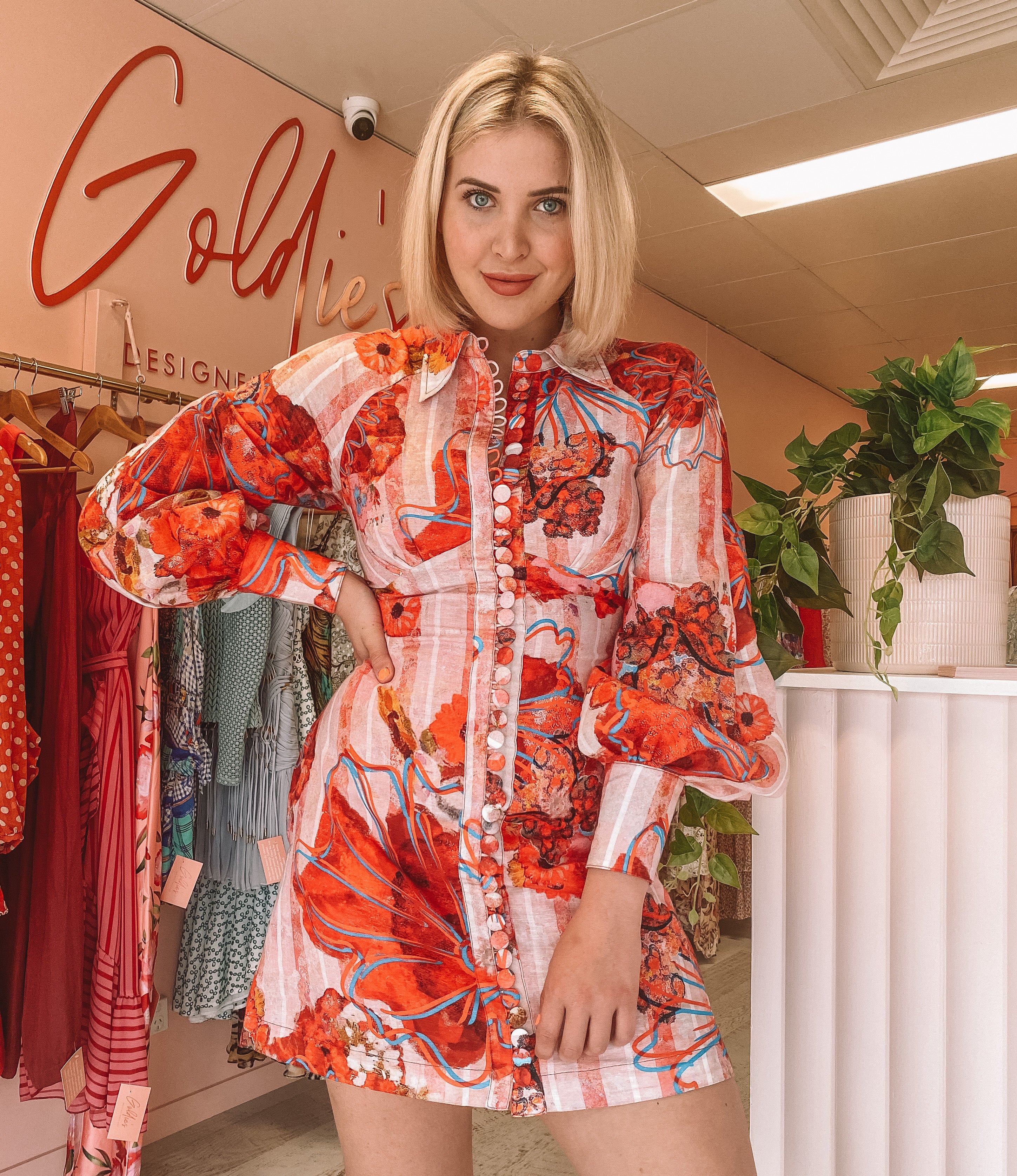 Leo and Lin - Blossom Cotton Linen Mini Dress (8/12) Goldie's - Designer Dress Hire Leo and Lin - Blossom Cotton Linen Mini Dress (8/12) Goldie's - Designer Dress Hire