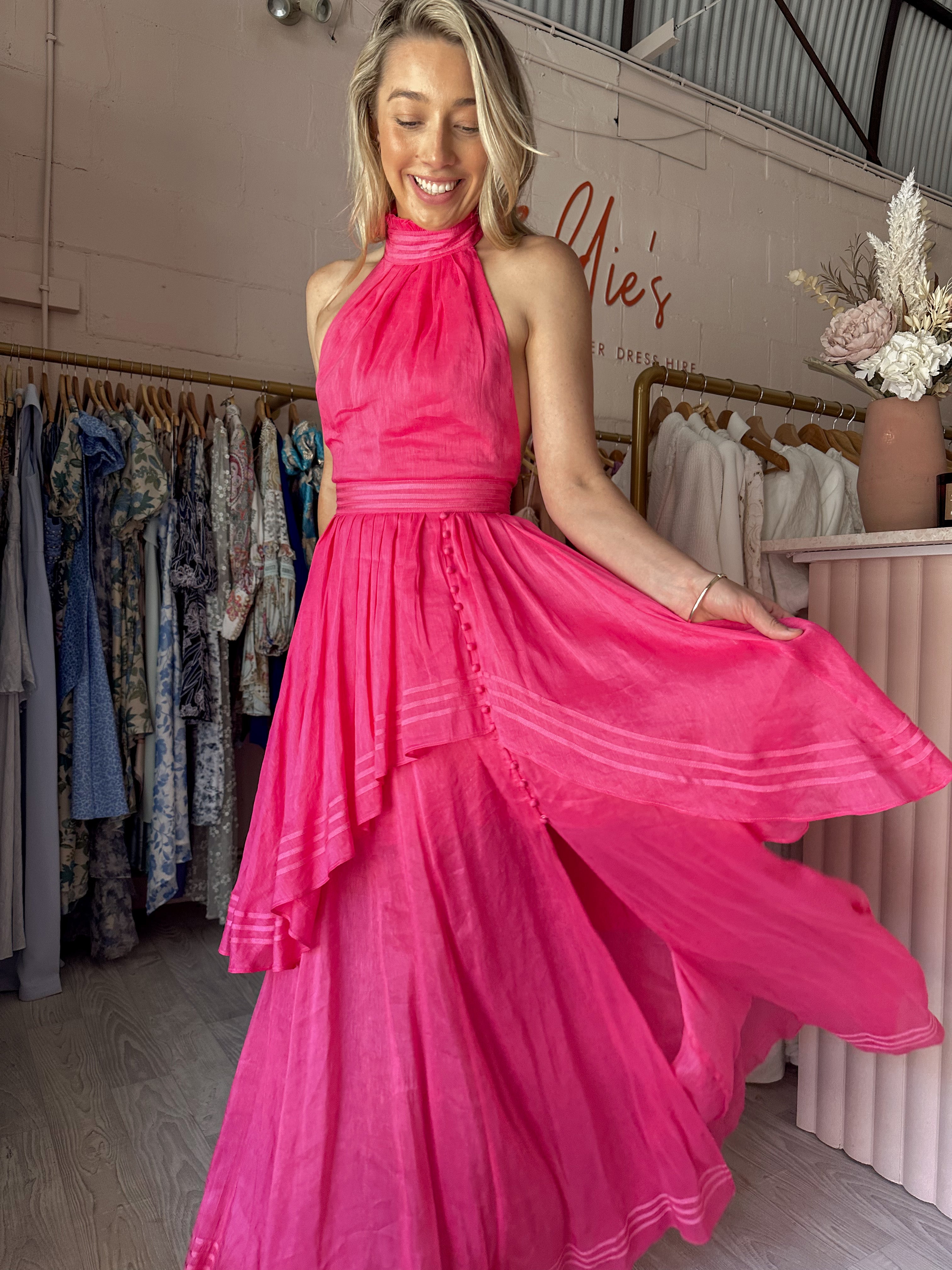 chinese dress ladies Aje Arista Tulip Sleeve Midi Dress