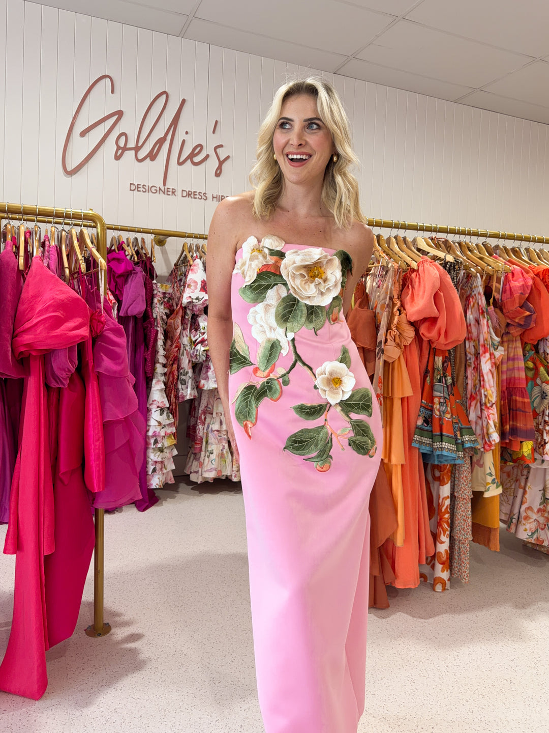 Leo Lin - Reyna Appliqué Floral Maxi (Size 14)