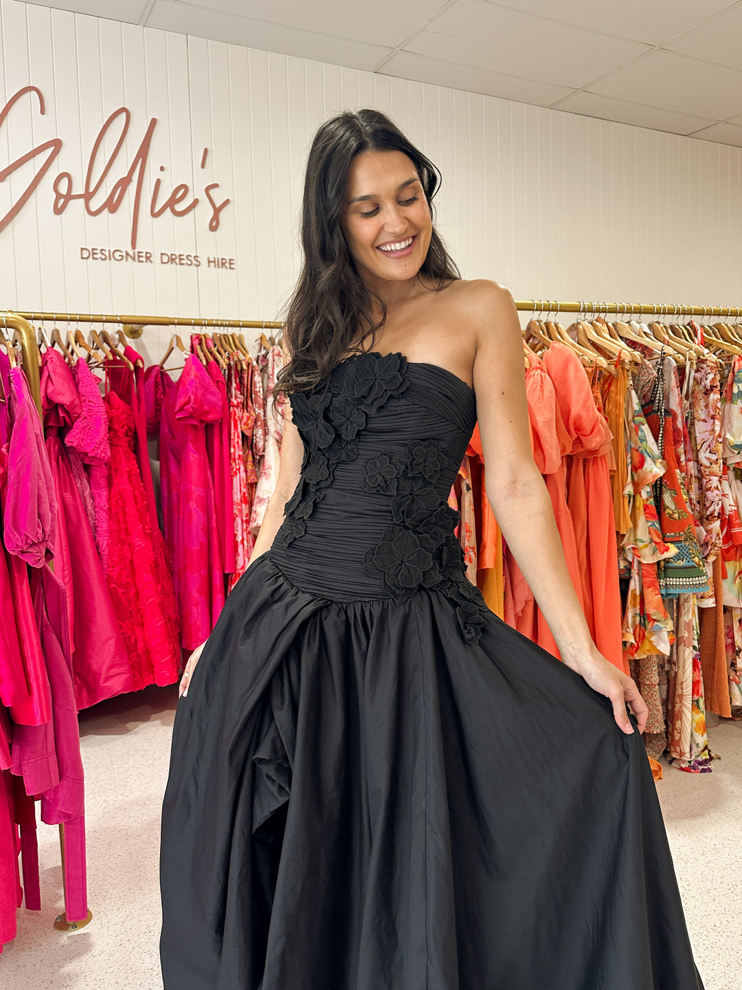 Aje - Splendour Flower Gown Black (Size 6)