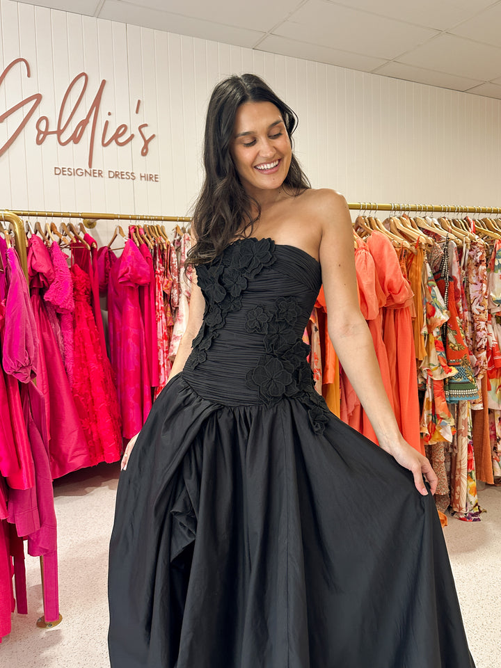 Aje - Splendour Flower Gown Black (Size 6)
