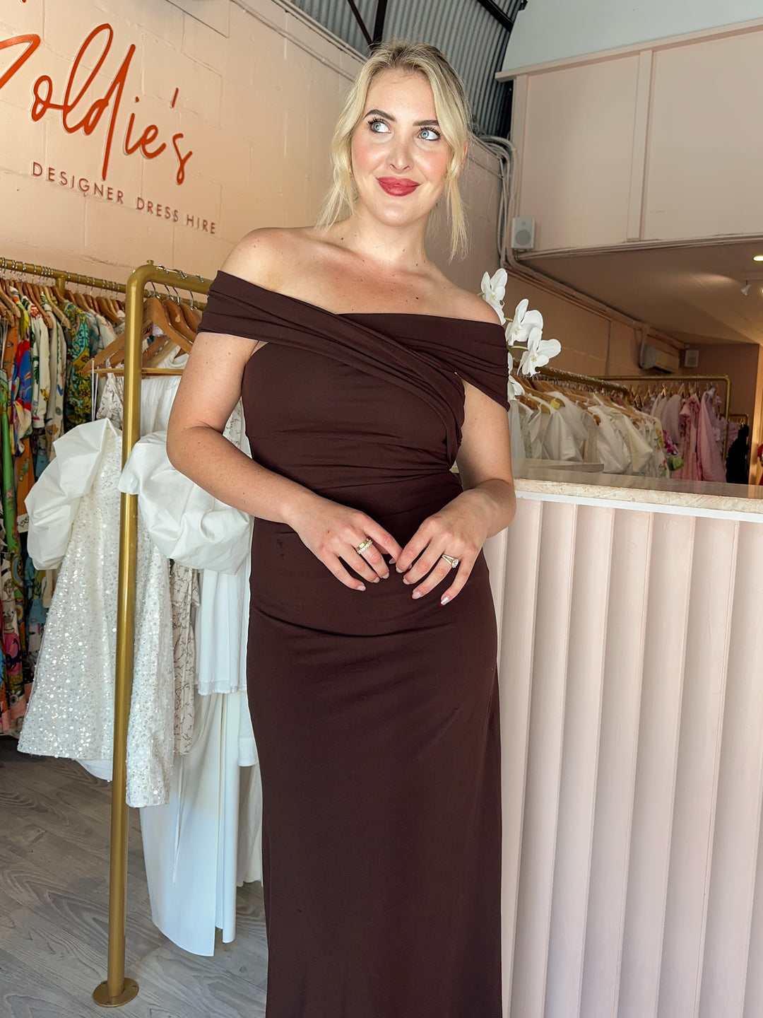 camilla and marc off the shoulder dress CAMILLA AND MARC Twiggy Off-Shoulder Dress