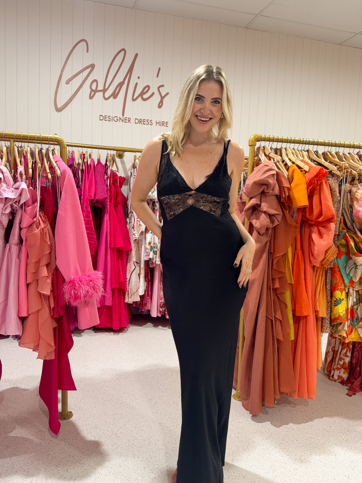 Bec and Bridge - Lucille Lace Maxi Black (Size 10)