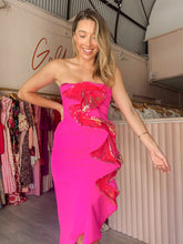 Load image into Gallery viewer, Meraki - Neon Pink Ruffle Dress (Size 10)