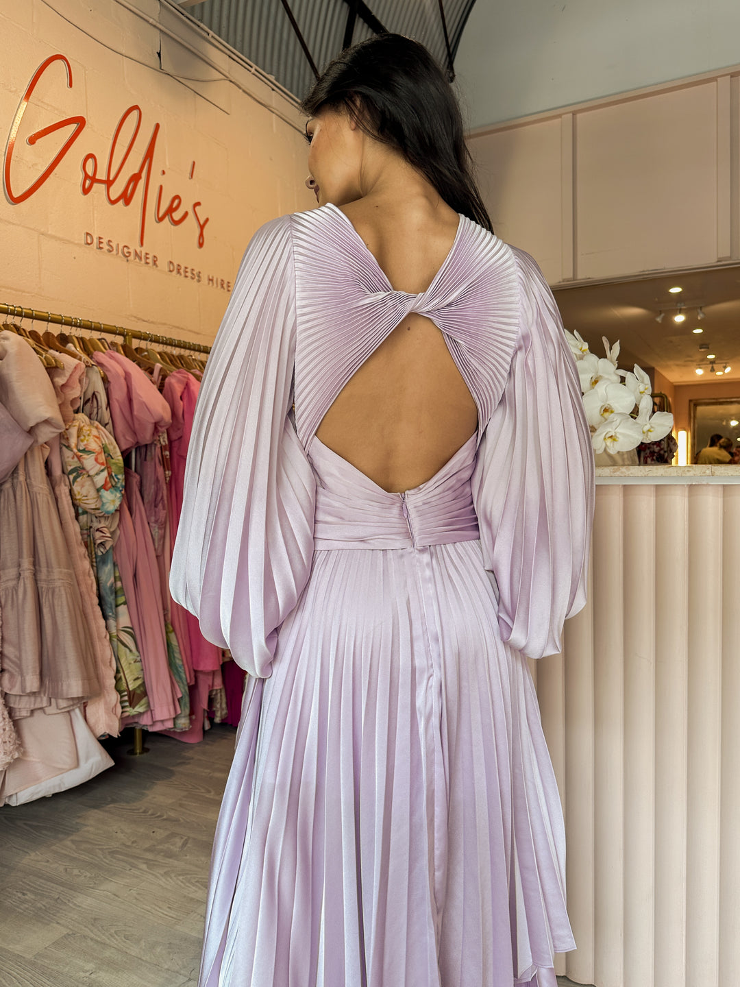 Acler - Palms Dress Lilac (Size 10)