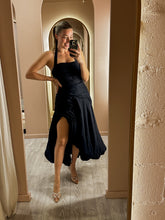 Load image into Gallery viewer, Aje - Mika Draped Split Maxi Navy (Size 10)