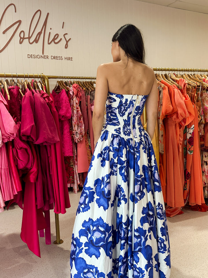 Aje - Behold Boldly Blooming Cobalt Maxi (Size 4)