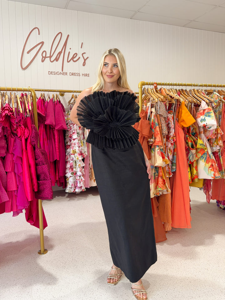 Aje - Kirra Midi Dress Black (Size 14)