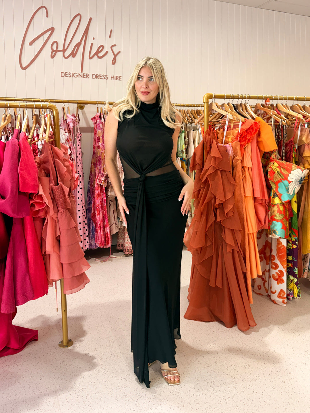 Bec and Bridge - Cassis Knot Maxi Dress Black (Size 10)