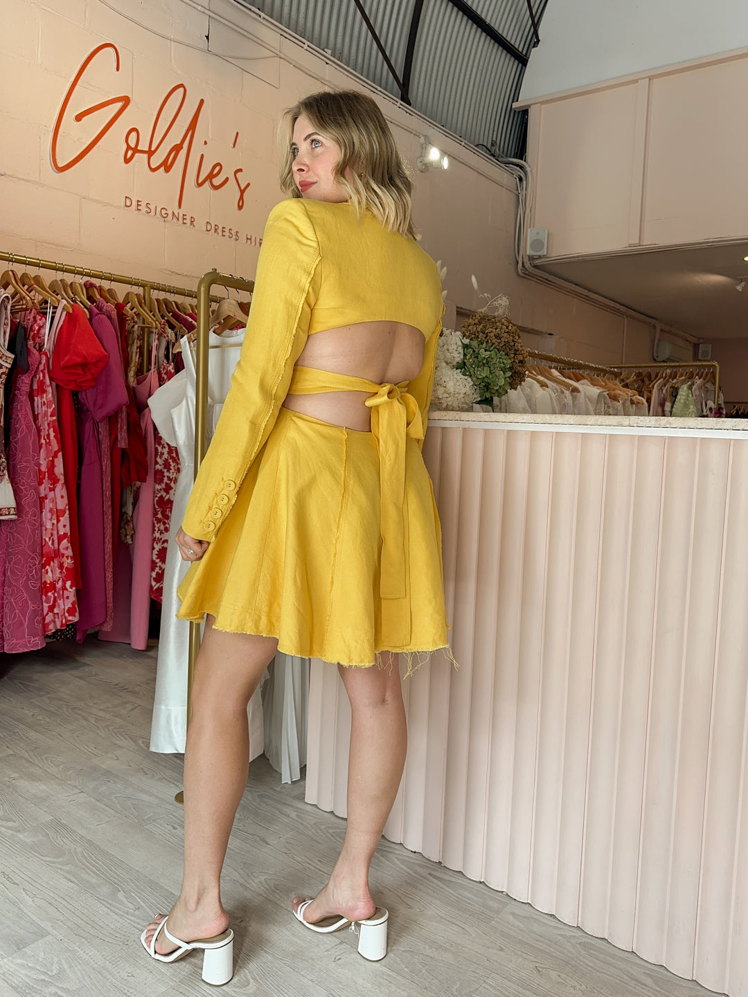 Aje - Simone Cut Out Jacket Dress (Size 12) Aje - Simone Cut Out Jacket Dress (Size 12)
