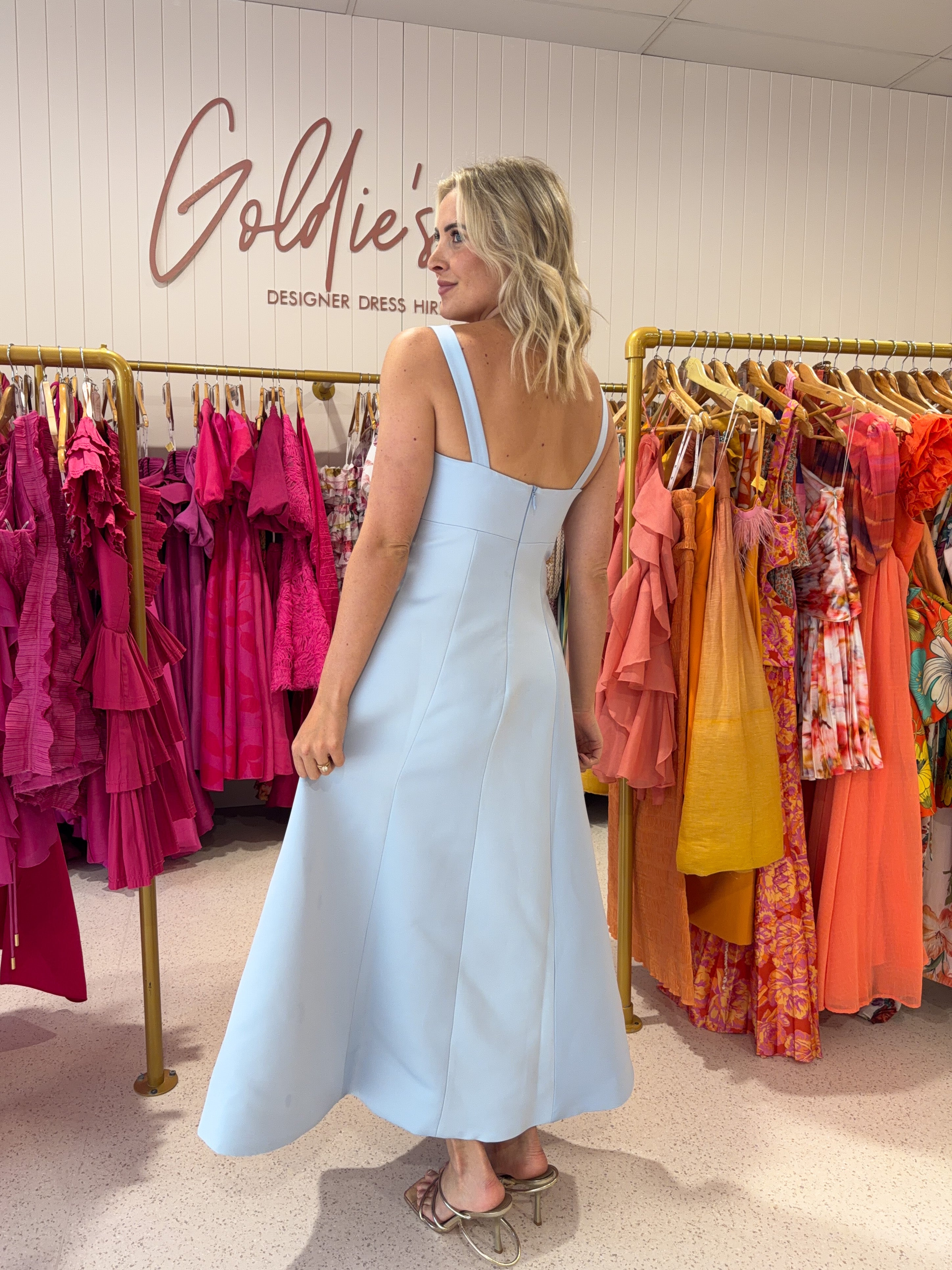 Leo Lin - Odette Midi Dress in Sky Blue (Size 12) – Goldie's