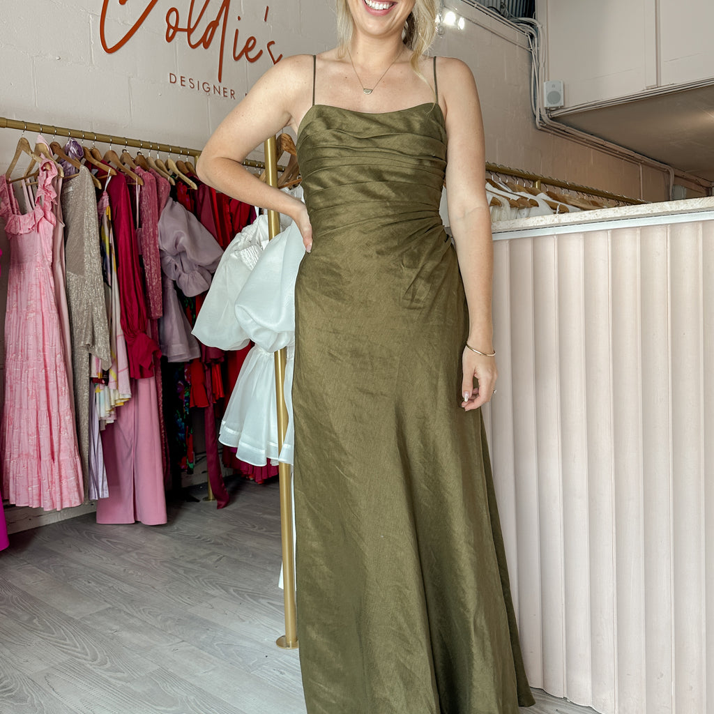 Aje - Clarice Draped Maxi Dress (Size 10-16) – Goldie's