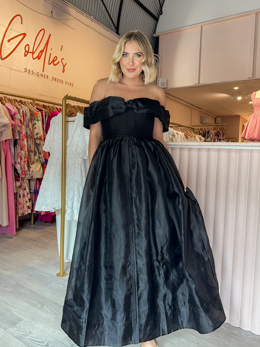 Aje - Cordella Black Gown (Size 16)