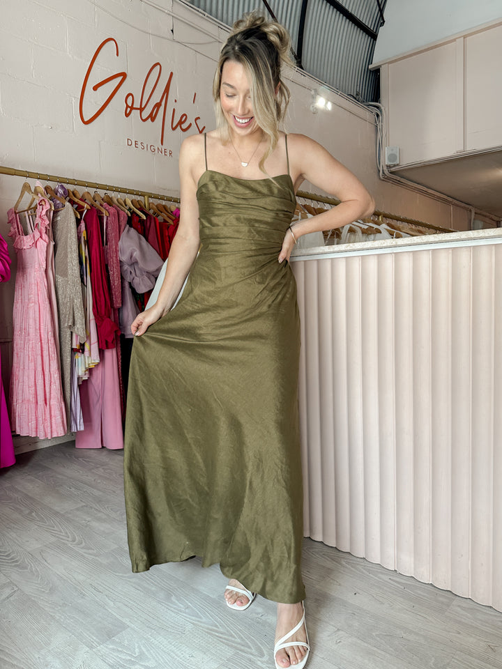 Aje - Clarice Draped Maxi Dress (Size 10-16)