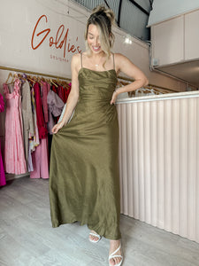 Aje - Clarice Draped Maxi Dress (Size 10)