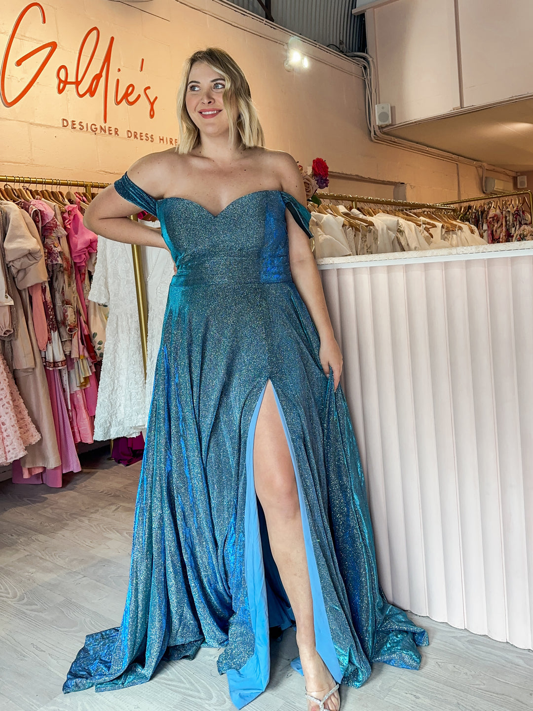 jadore blue dress J'Adore Dresses JM202 - Rhinestone Embellished Sweetheart Neck Prom Gown 8 / Navy