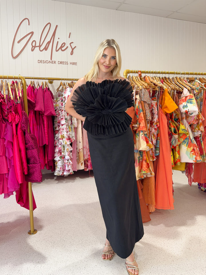 Aje - Kirra Midi Dress Black (Size 14)