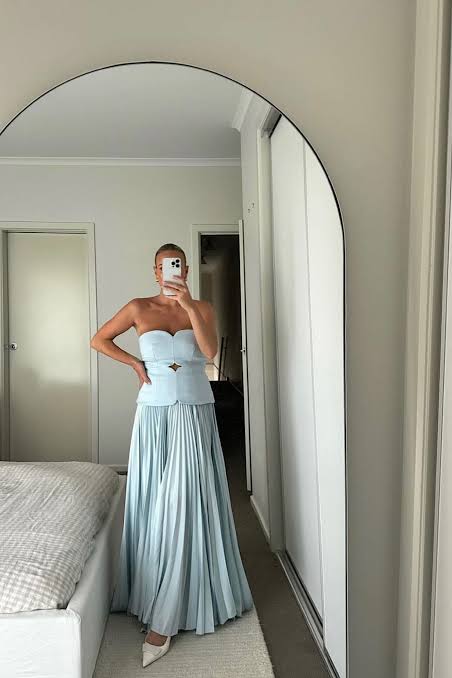 Acler - Avonlea Midi Blue (Size 16)