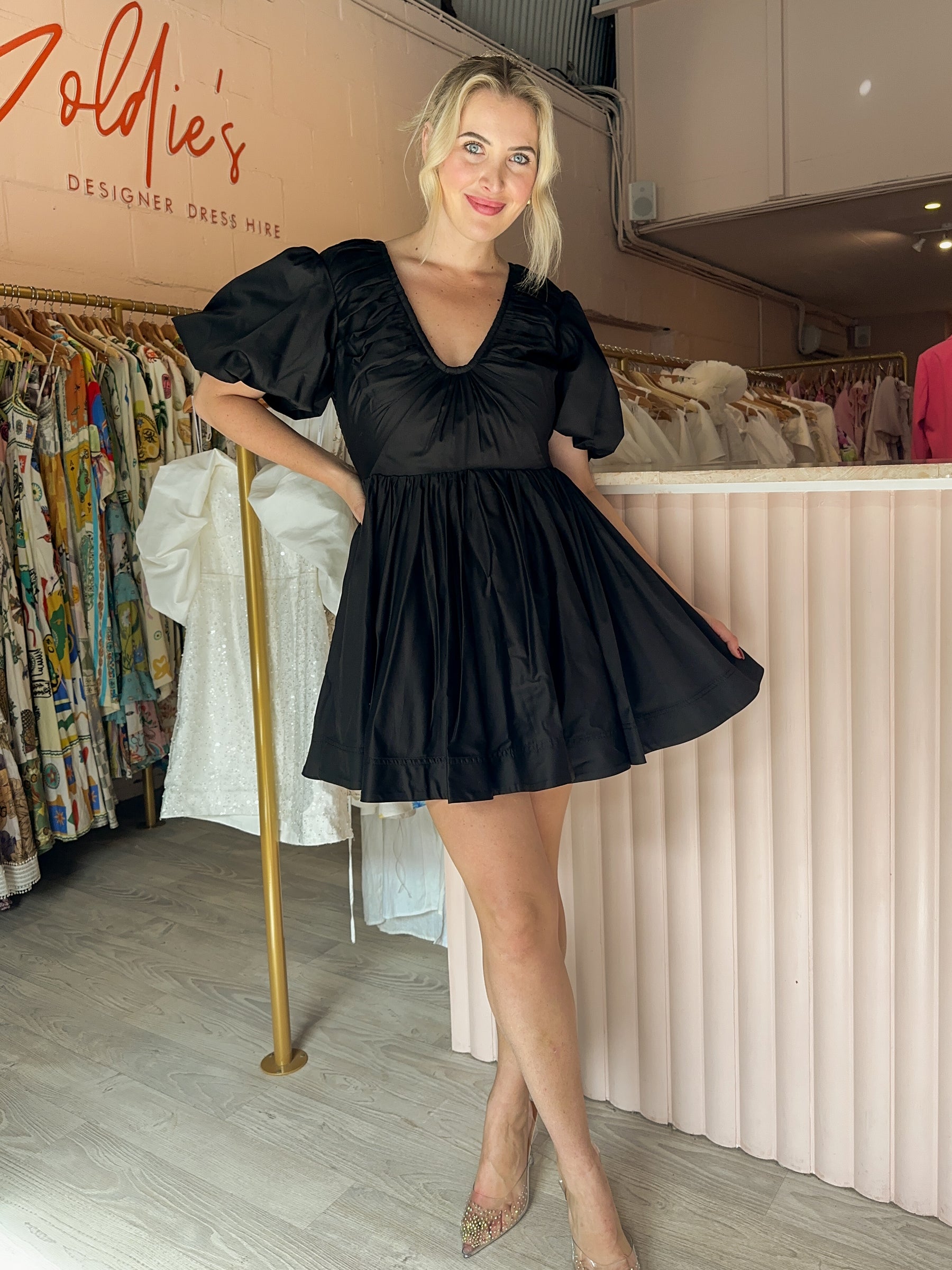 Aje - Cresting Mini Dress Black (Size 12) – Goldie's