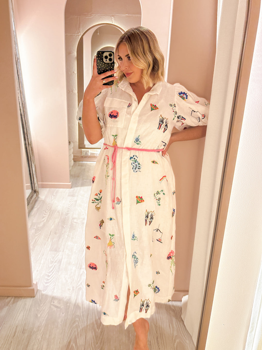 Alemais - Atticus Embroidered Shirtdress (Size 14) Alemais - Atticus Embroidered Shirtdress (Size 14)