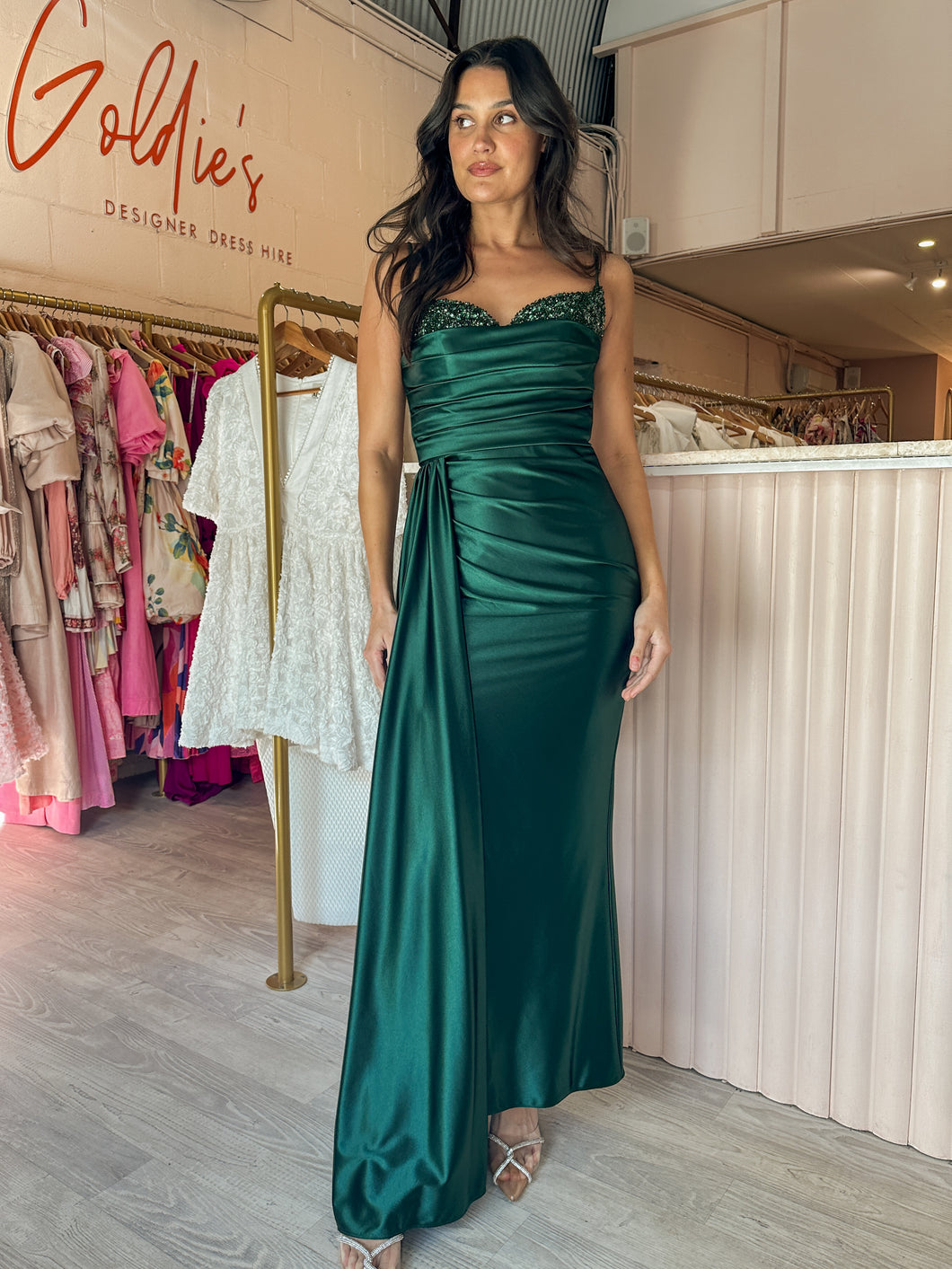 Nicoletta - Green Gown (Size 8)