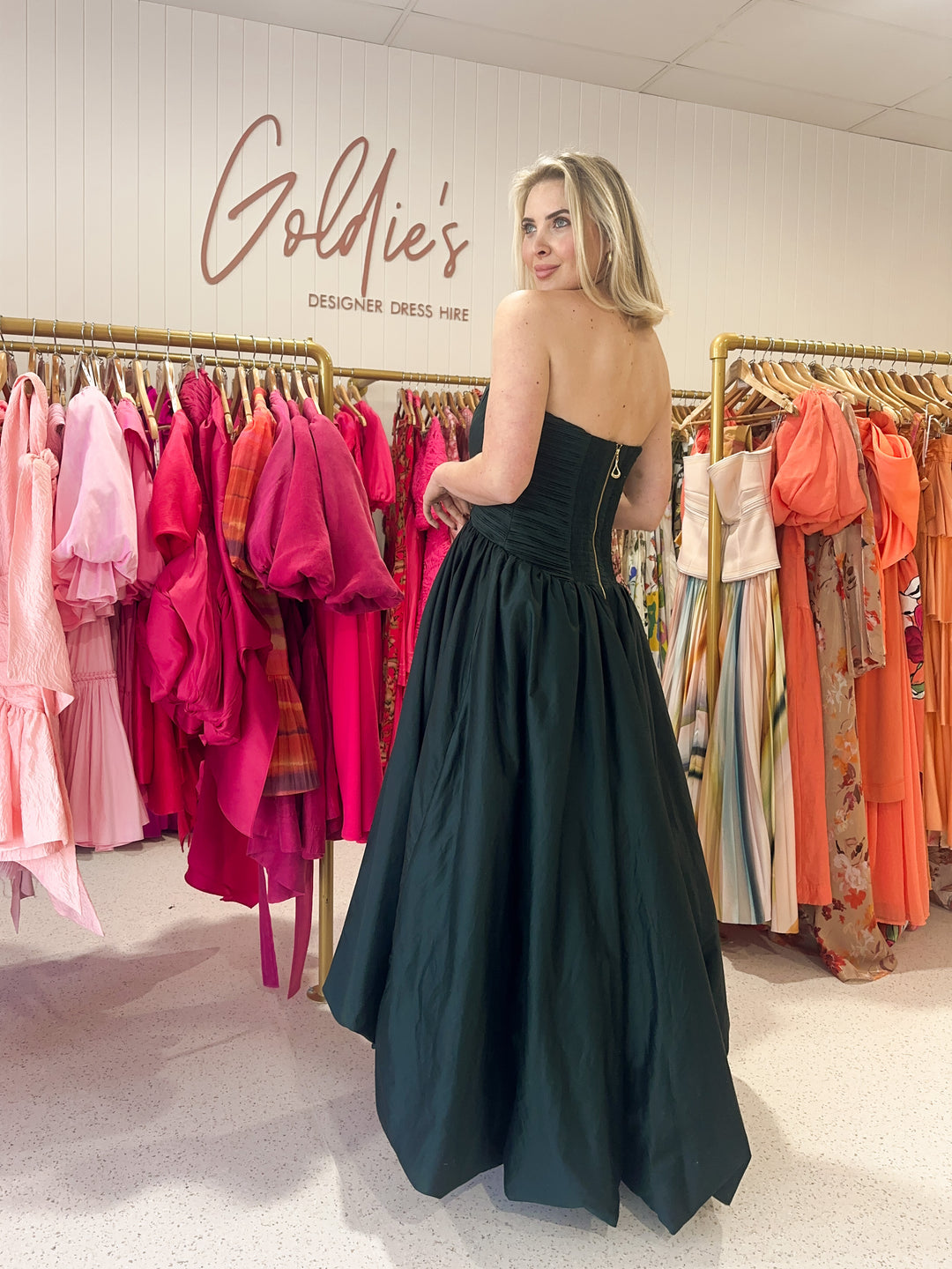 aje spatial maxi dress Aje Spatial Strapless Maxi Dress
