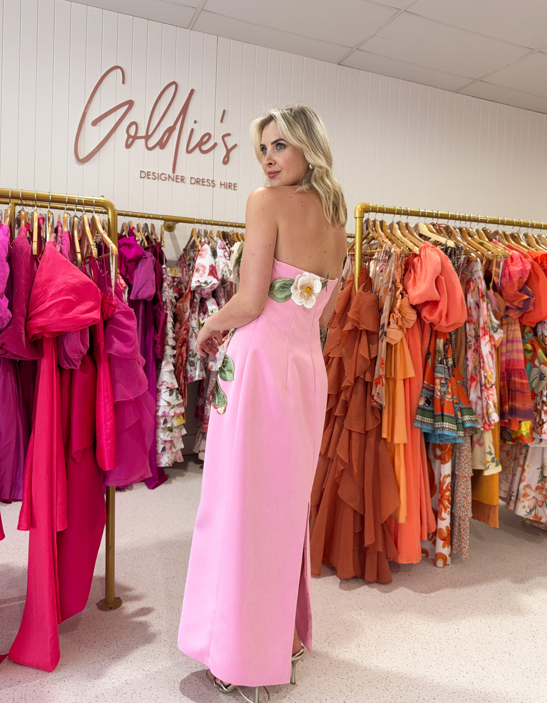 Leo Lin - Reyna Appliqué Floral Maxi (Size 14)