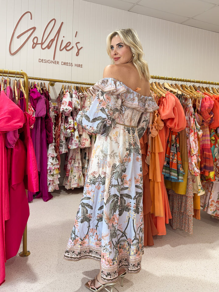 Zimmermann - Wylie Off Shoulder Midi (Size 14)