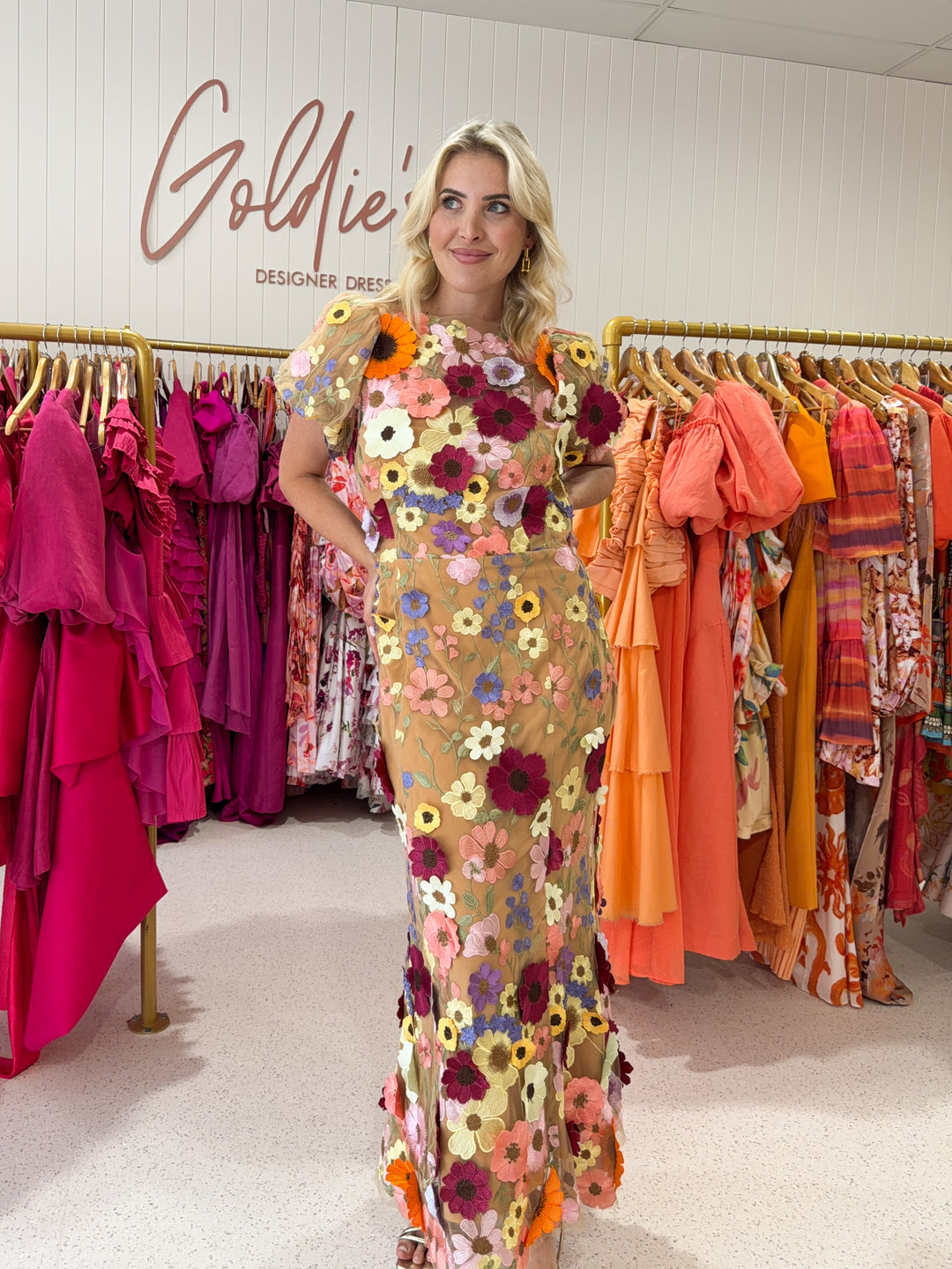 Elliatt - Astraea Lace Maxi Dress Pink (XXL)