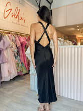 Load image into Gallery viewer, Shona Joy - Camille Lace Cross Back Midi Dress Black (Size 6)