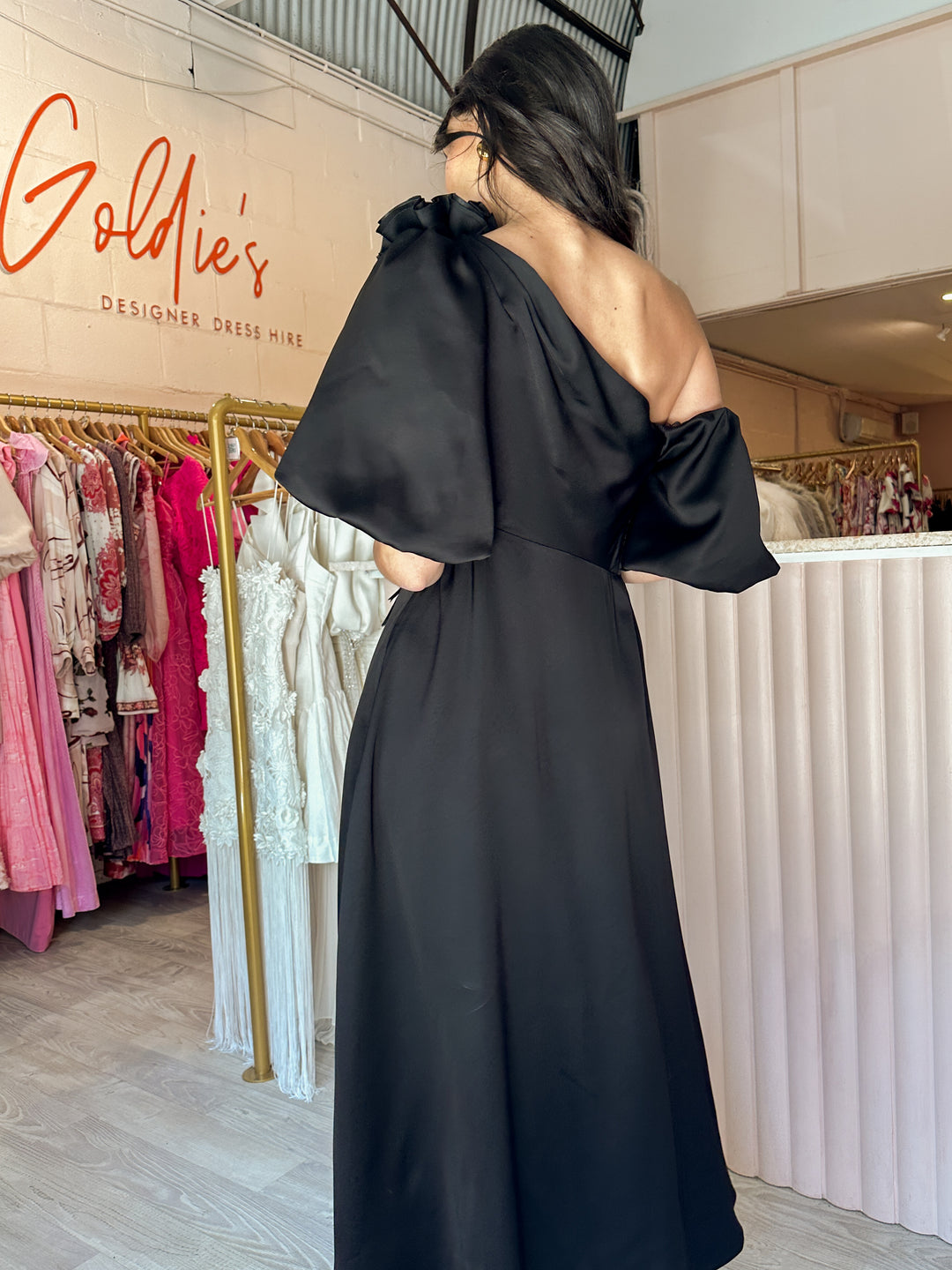 Aje - Magnetic Draped Midi Dress (Size 10)