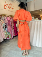 Load image into Gallery viewer, Aje - Cosette Tie Midi Dress Orange (Size 10)