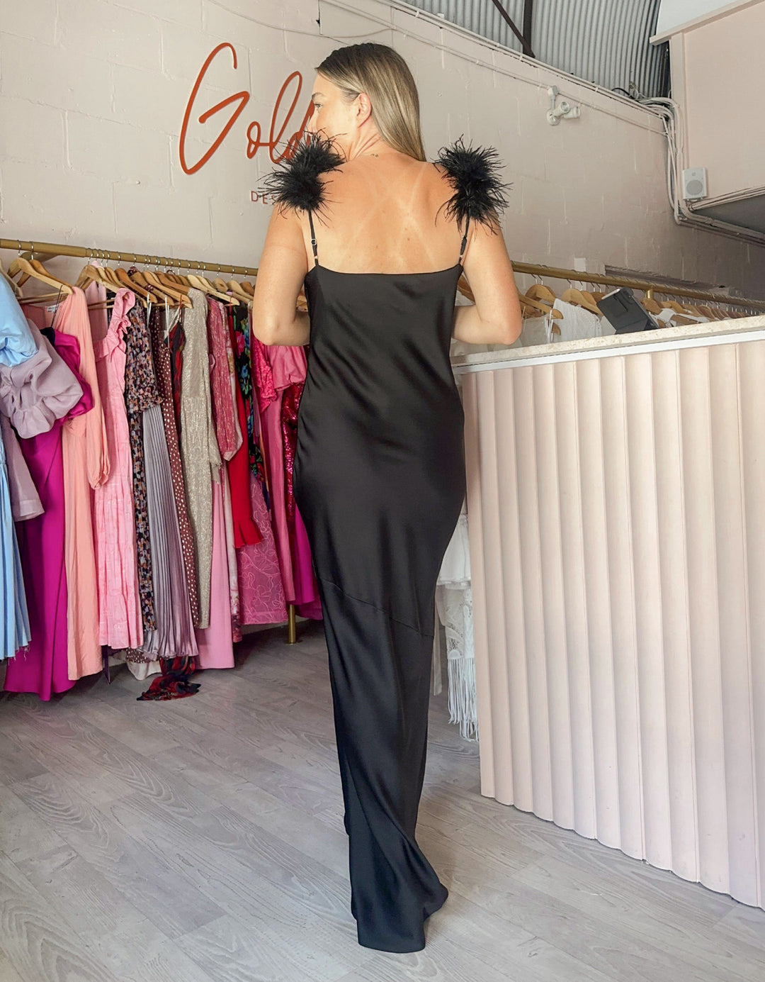 House of CB - Tabitha Satin Gown (Large) Goldie's - Designer Dress Hire House of CB - Tabitha Satin Gown (Large) Goldie's - Designer Dress Hire
