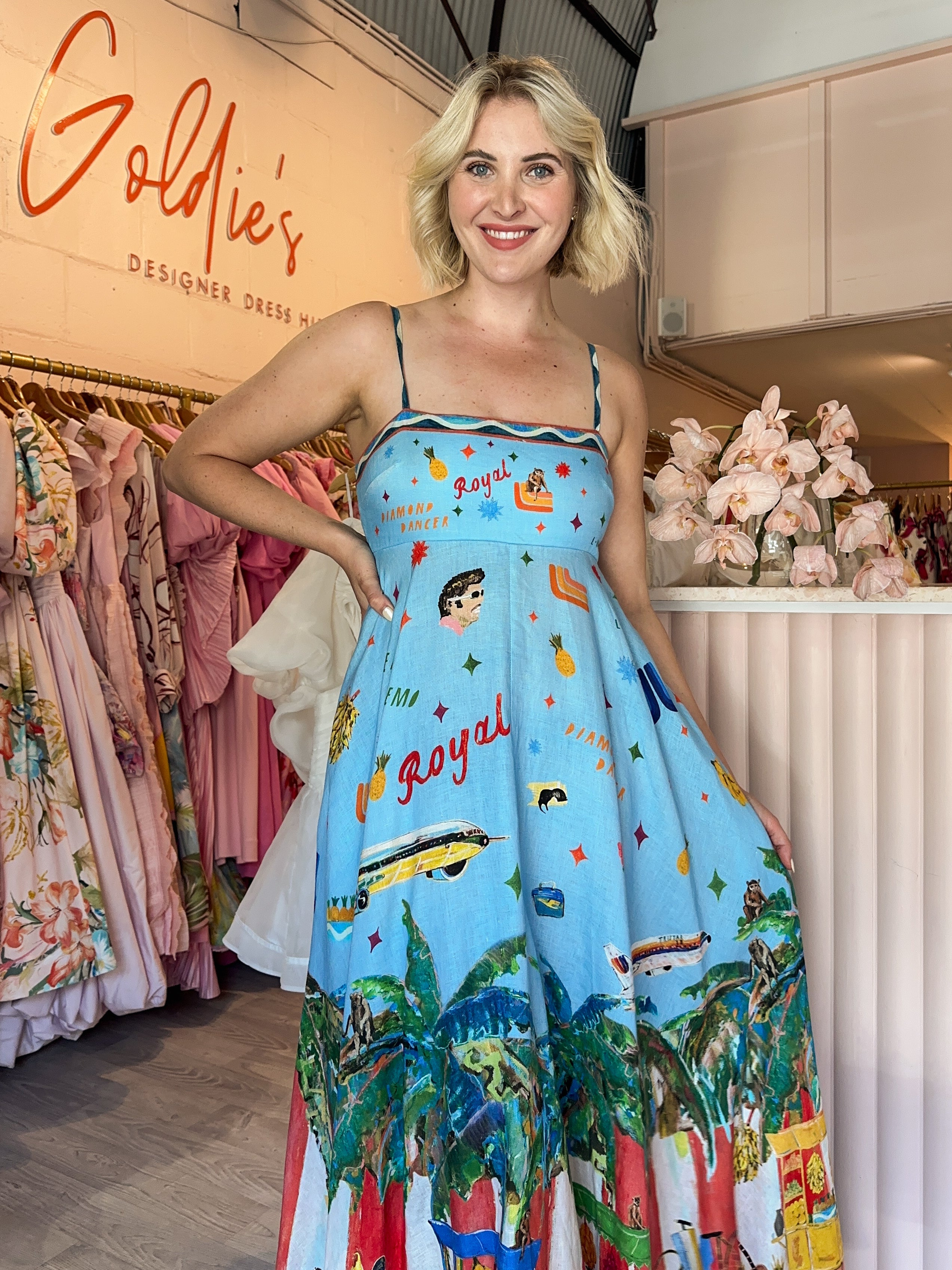 Alemais - All Aboard Maxi (Size 12) – Goldie's - Designer Dress Hire