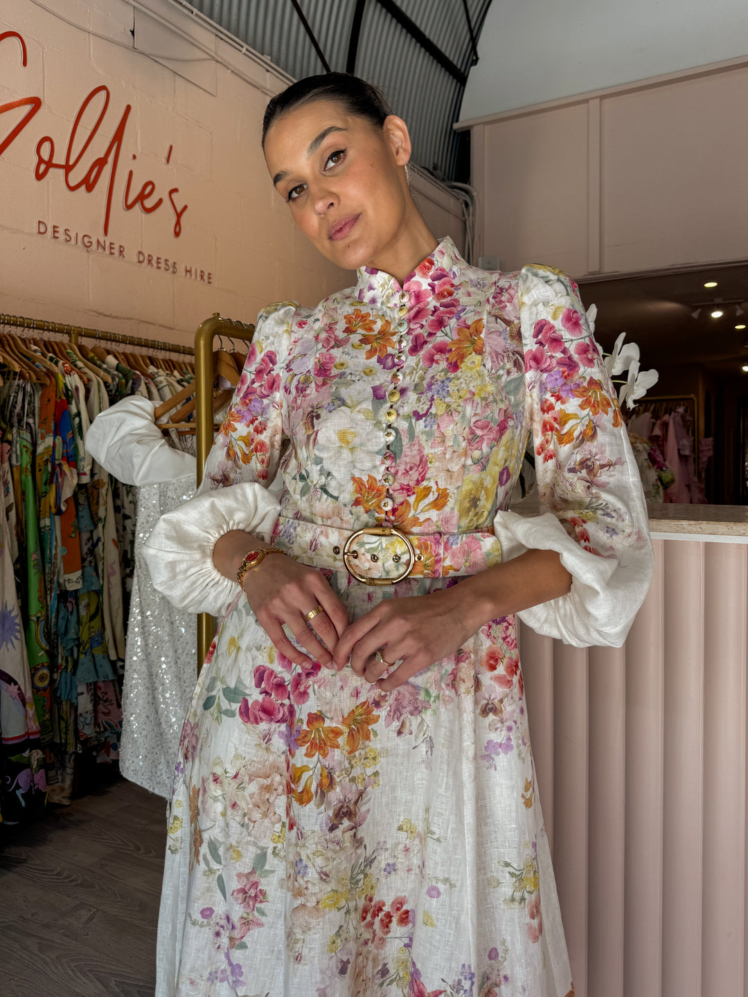zimmermann natura liftoff flower midi dress Zimmermann