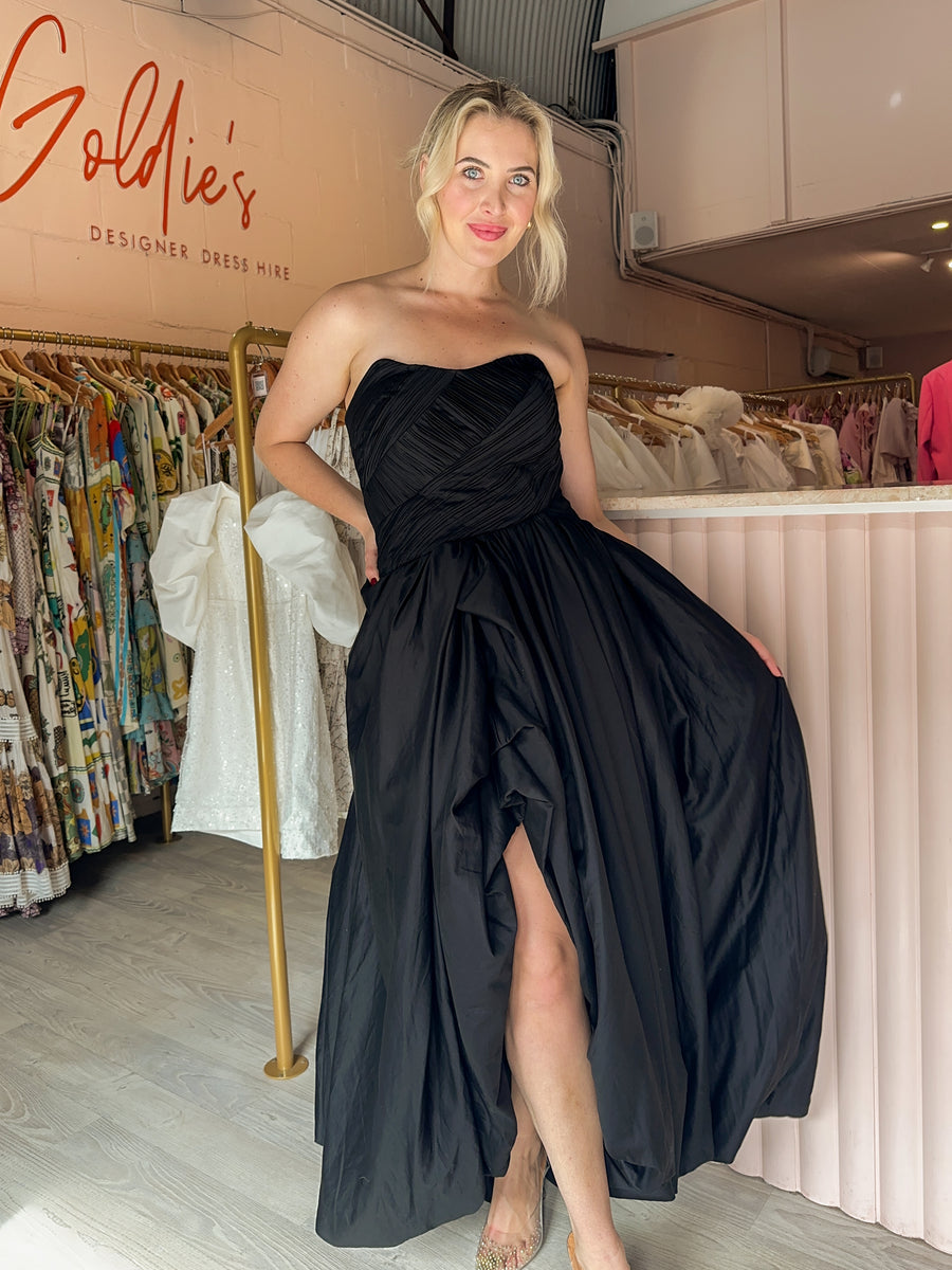Aje - Spatial Maxi Dress Black (Size 12-14) Goldie's - Designer Dress Hire Aje - Spatial Maxi Dress Black (Size 12-14) Goldie's - Designer Dress Hire