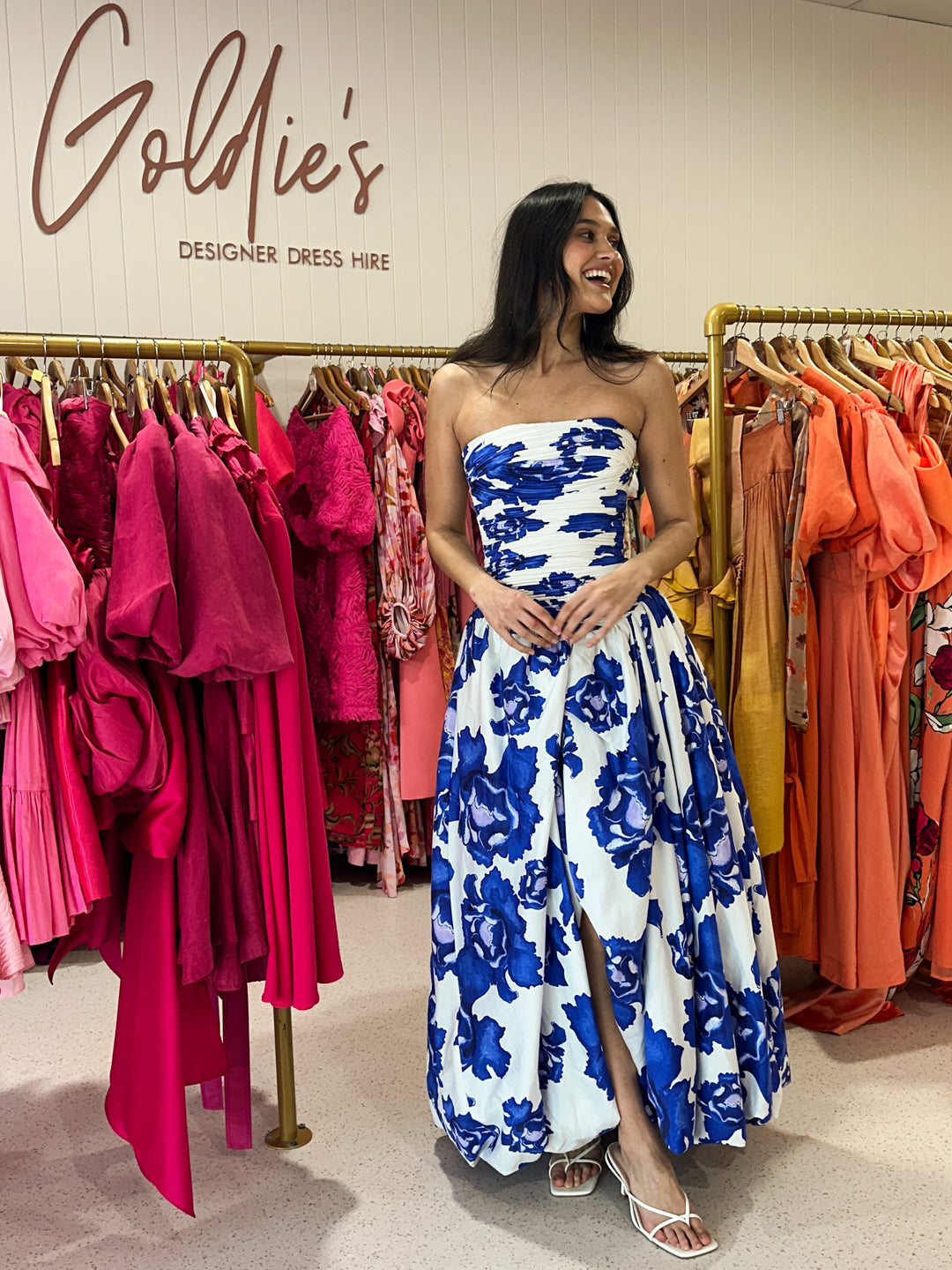 Aje - Behold Boldly Blooming Cobalt Maxi (Size 4)