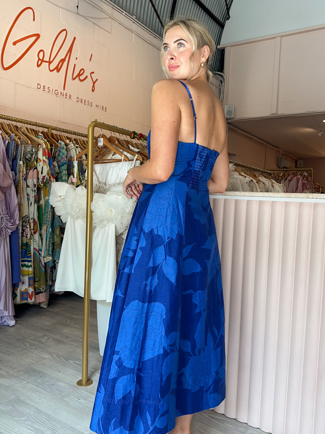 aje belonging flared midi dress Aje - Belonging Flared midi Dress by Aje