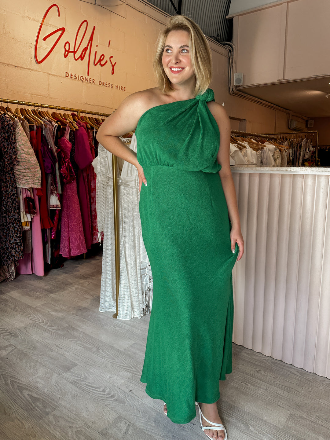 Sheike - Freedom Dress Green (Size 18) Goldie's - Designer Dress Hire Sheike - Freedom Dress Green (Size 18) Goldie's - Designer Dress Hire