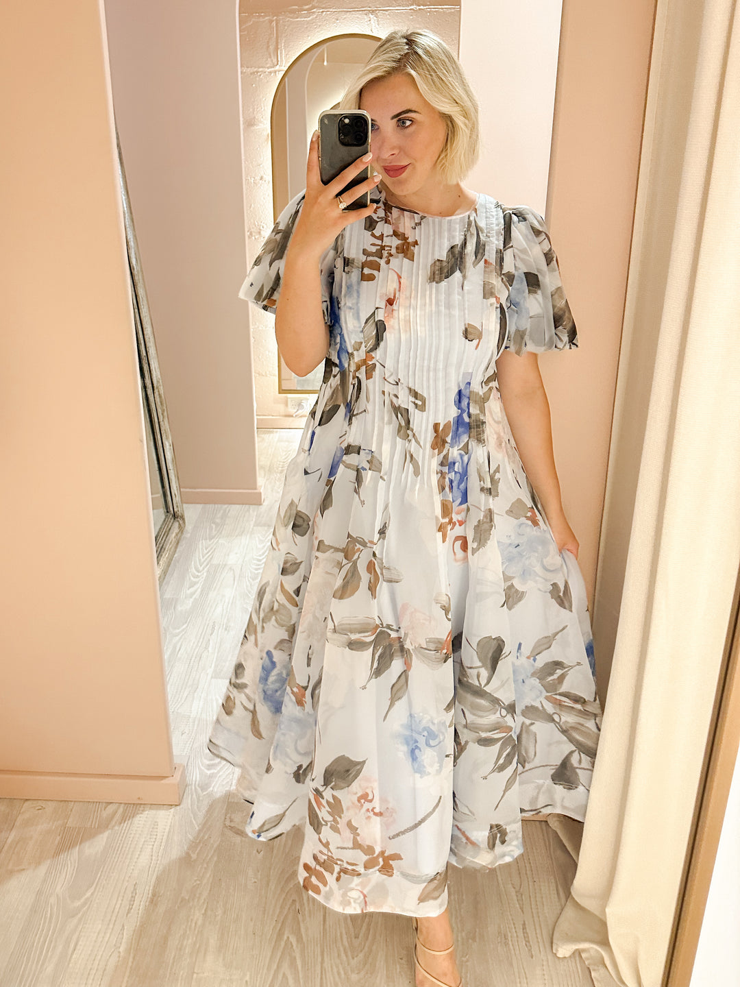 Aje - Nova Pleated Midi Dress (Size 12) Goldie's - Designer Dress Hire Aje - Nova Pleated Midi Dress (Size 12) Goldie's - Designer Dress Hire