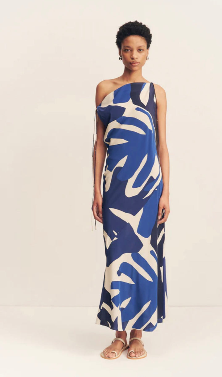 Shona Joy - Edward Silk Tie Midi Dress (Size 8)
