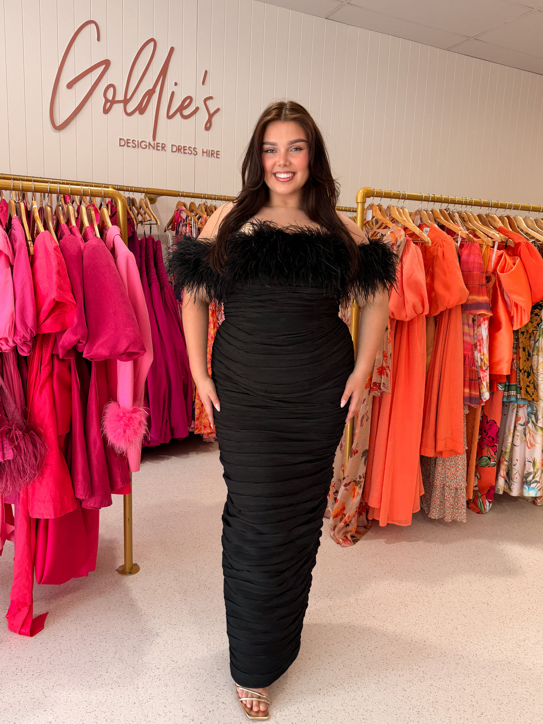 Rachel Gilbert - Zion Midi Dress Black (Size 12-16)