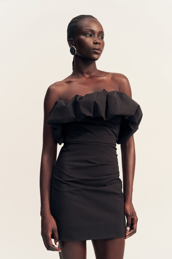 Shona Joy - Campbell Strapless Bubble Mini Black (Size 8)