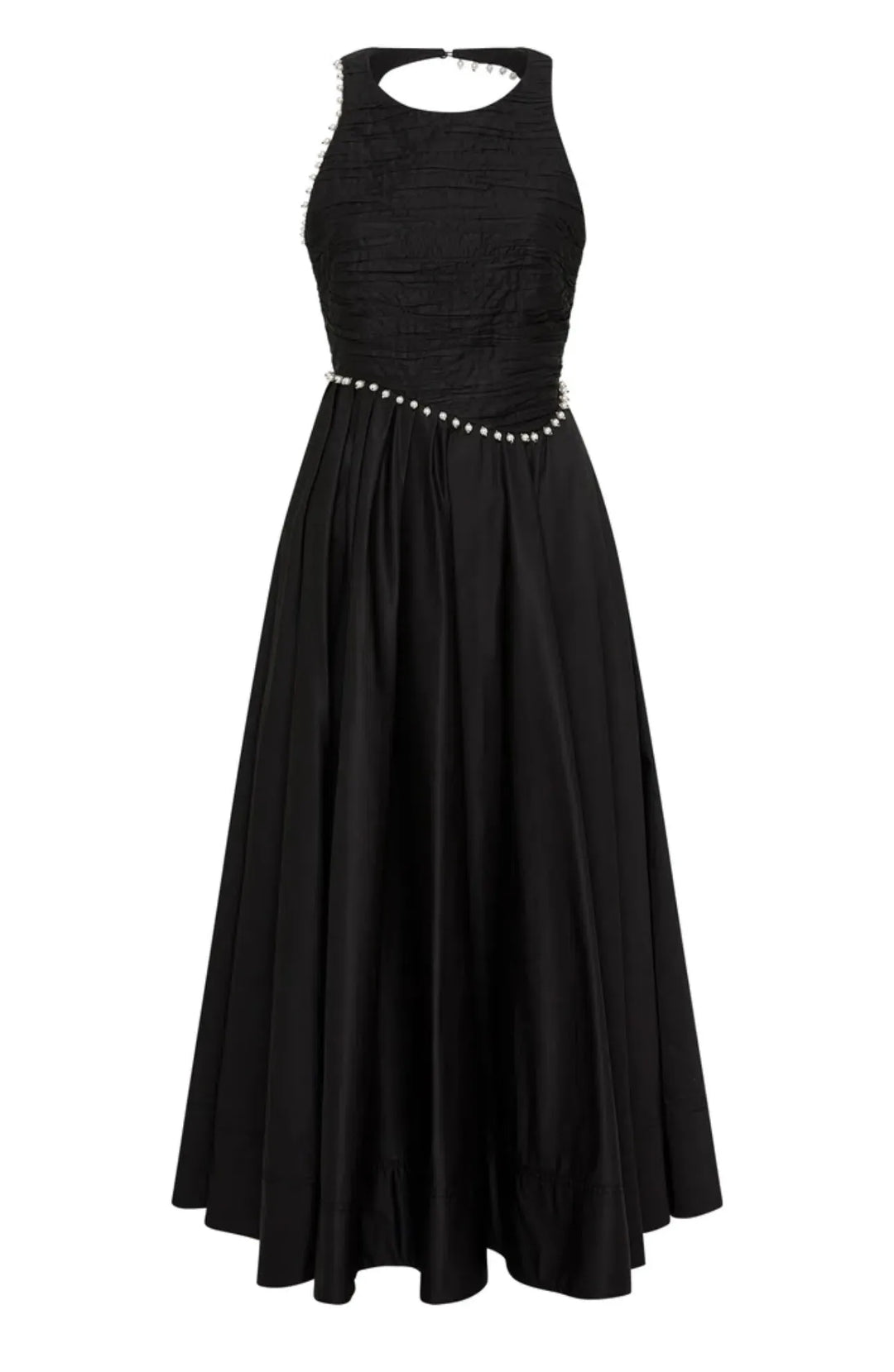 Aje - Florence Pearl Trim Midi Dress (Size 16)