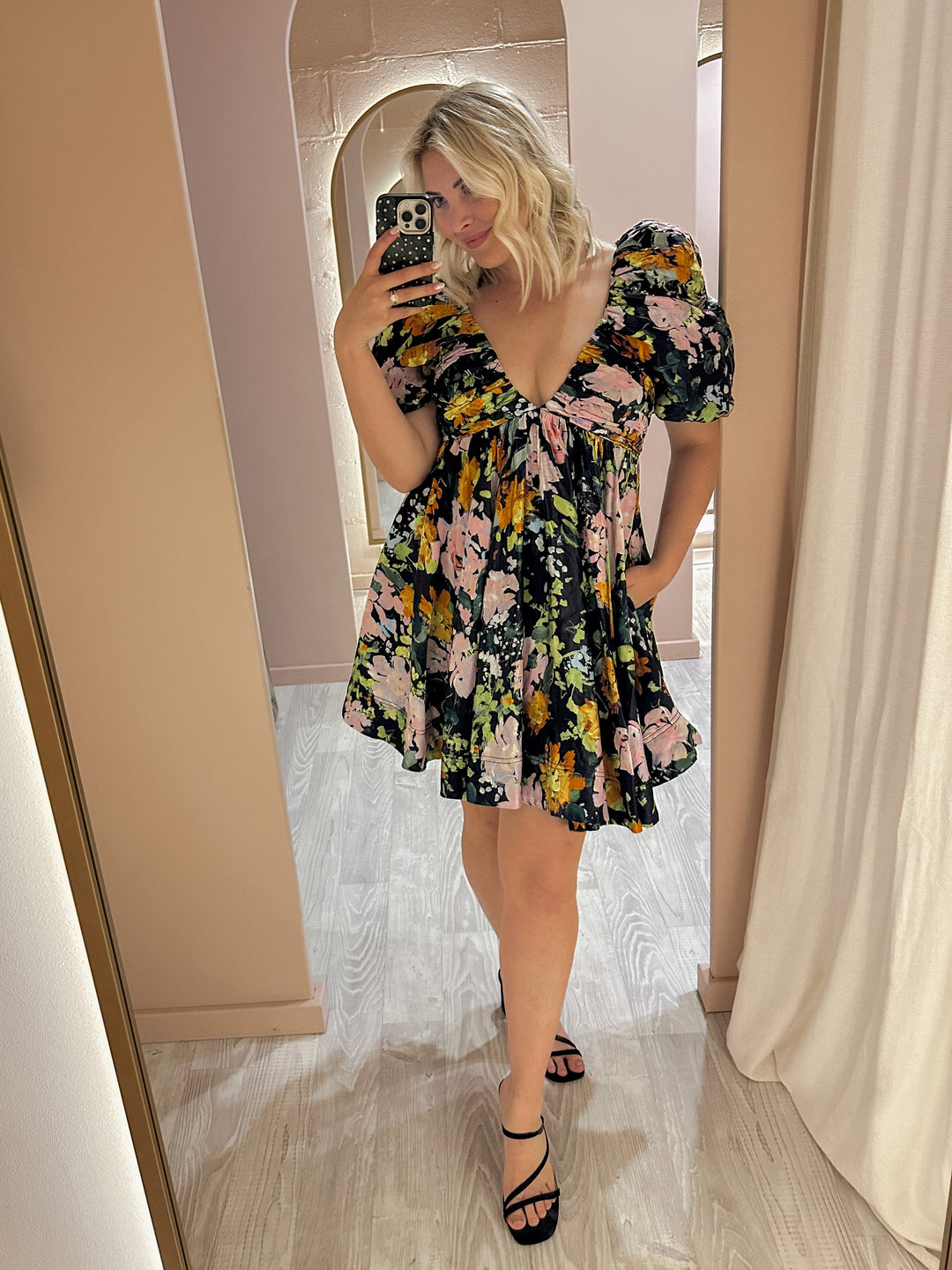 gabrielle plunge mini dress Aje