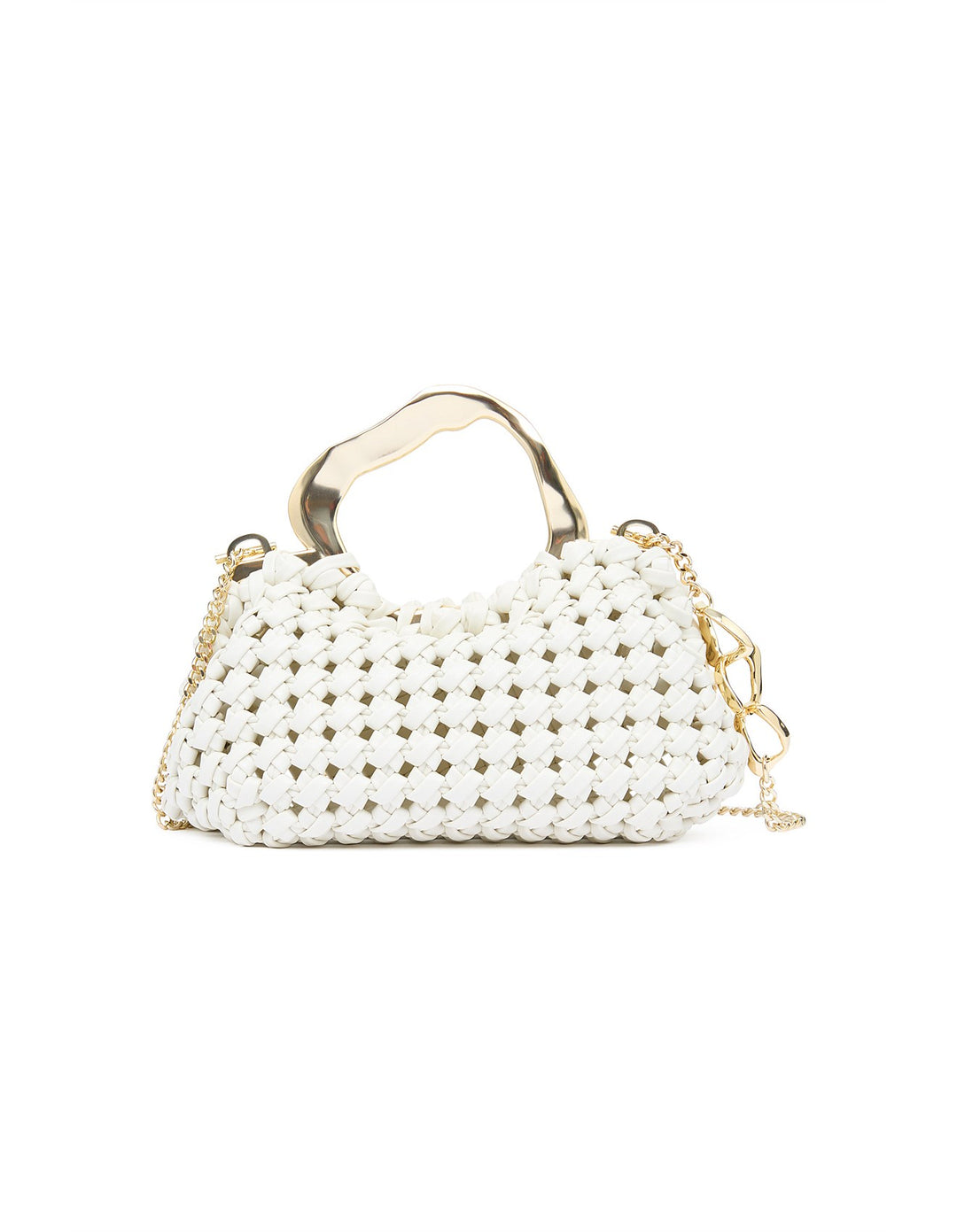 Aje - Weave Micro Frame Bag White