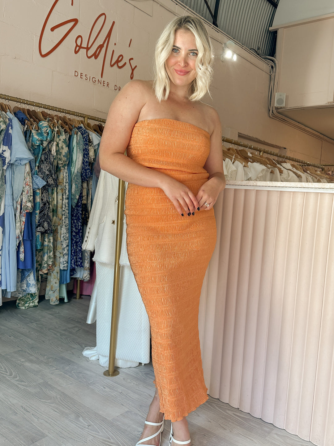 Lidee - Aurora Gown Tangerine (Size 14)